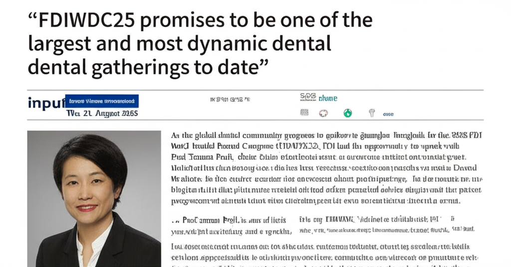 2025年FDI世界歯科会議（FDIWDC25）のスピーカー、タマラ・ペリッチ教授に聞く
